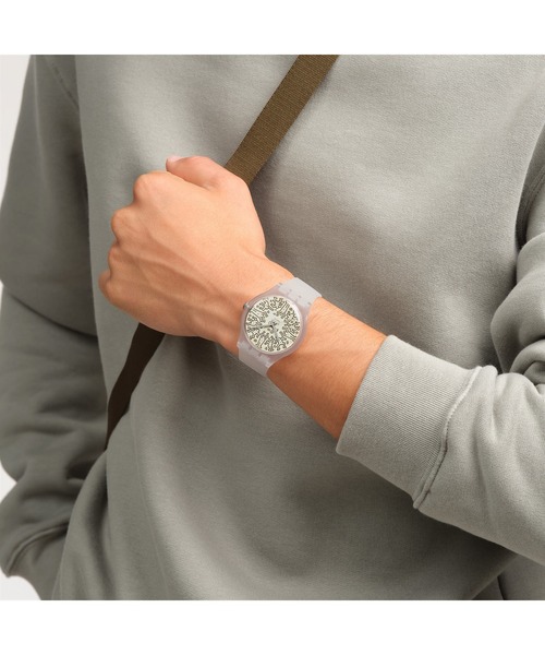 スウォッチ 腕時計 ウォッチ クォーツ カレンダー付き 白文字盤 シルバー色 Swatch（スウォッチ） 腕時計 FROM THE ARCHIVE レディース メンズ