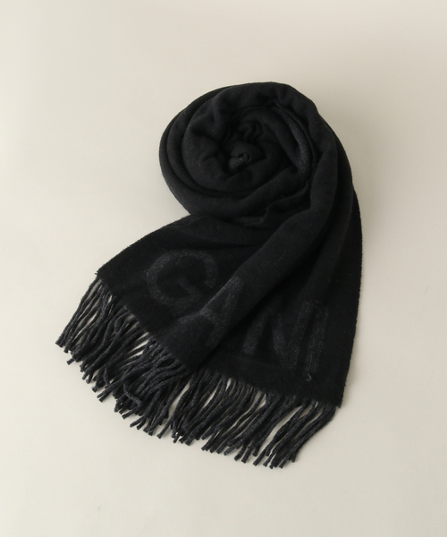 GANNI(ガニー) ウール マフラー 新品 Ganni ガニー ロゴ入り