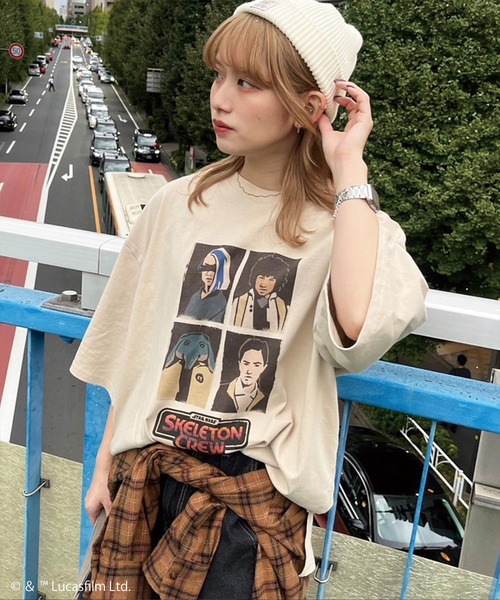 DOUBLE NAME（ダブルネーム） tシャツ 半袖 SKELETON CREW BIG TEE