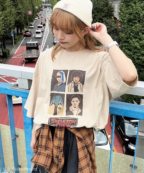 DOUBLE NAME（ダブルネーム） tシャツ 半袖 SKELETON CREW BIG TEE
