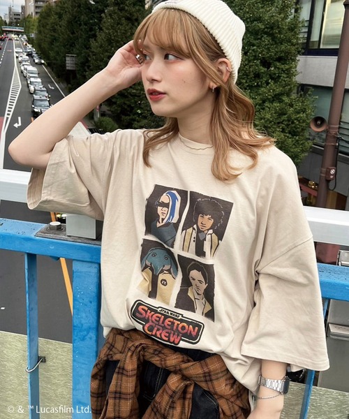 DOUBLE NAME（ダブルネーム） tシャツ 半袖 SKELETON CREW BIG TEE