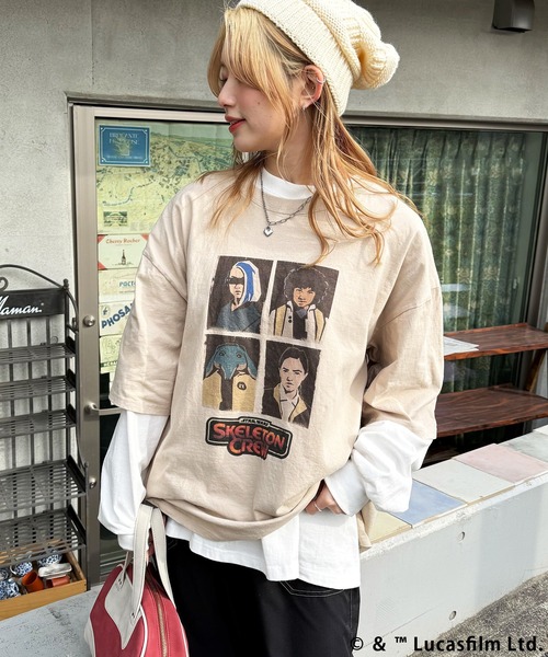 DOUBLE NAME（ダブルネーム） tシャツ 半袖 SKELETON CREW BIG TEE