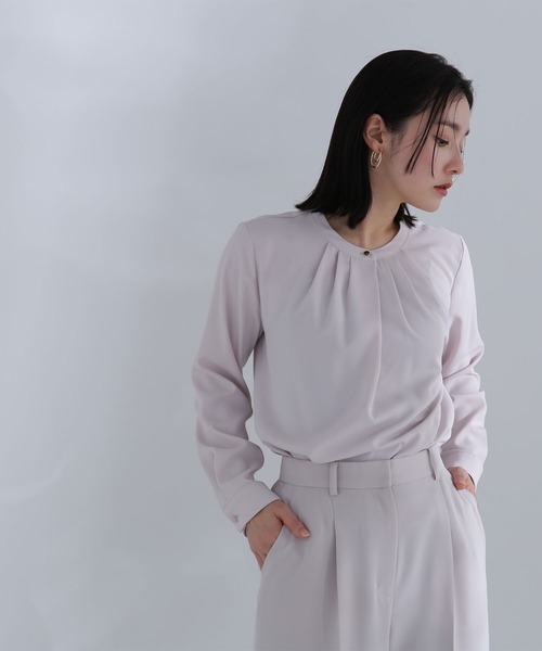 NATURAL BEAUTY BASIC ブラウス シャツ フロントタックブラウス