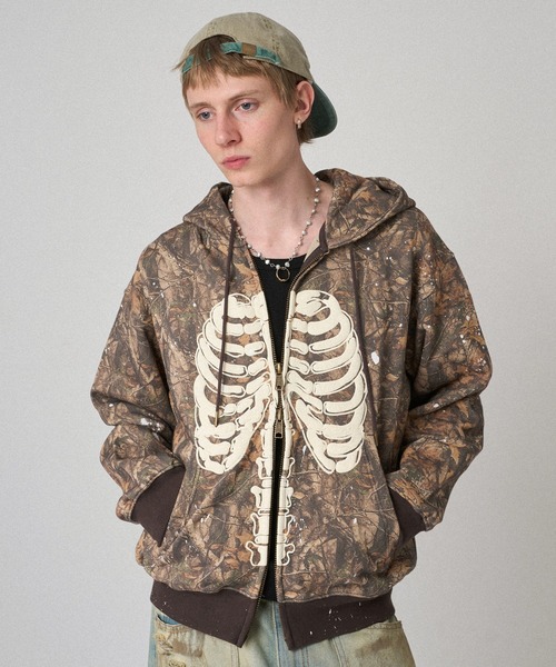 WISH FOR EVER ダブルジップフーディー WISH FOR EVER × ONCILY 】HEART COLLAB FULL-ZIP HOODIE/ハート