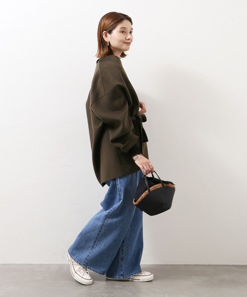 「JOURNAL STANDARD」 ノーカラーコート MEDIUM ブラウン レディース_画像4