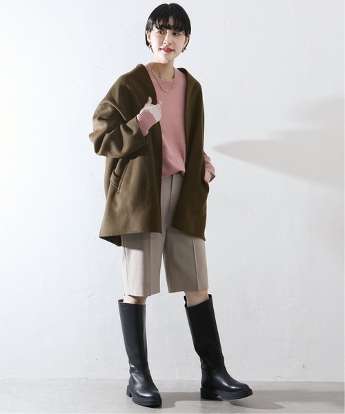 「JOURNAL STANDARD」 ノーカラーコート MEDIUM ブラウン レディース_画像6