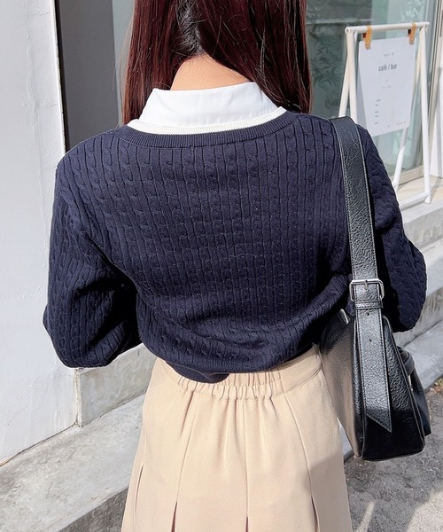 Lenina YELLA【サナ着用】ケーブル ニット ブラック【新品、未開封】 RANAN ニット セーター 「24AW新色追加」オーバーサイズケーブル