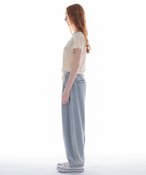 idem カーブデニムリボンパンツ curve denim ribbon pants / カーブデニムリボンパンツ（デニム