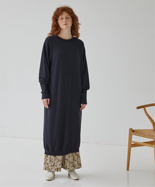 「MJUKA.」 ニットワンピース FREE グレー レディース_画像3