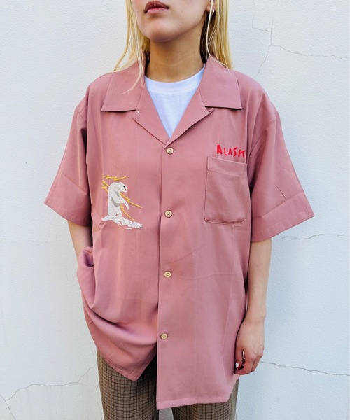ブラウス シャツ HOUSTON / SOUVENIR SHIRT（ALASKA） / 41183 レディース メンズ HOUSTON シャツ / SOUVENIR SHIRT（ALASKA） 41183 メンズ