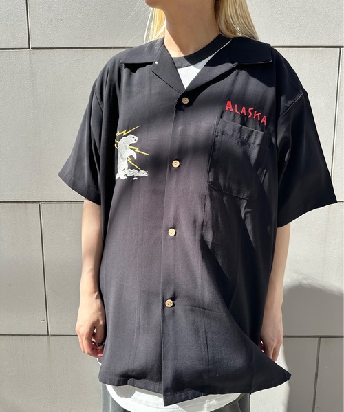 ブラウス シャツ HOUSTON / SOUVENIR SHIRT（ALASKA） / 41183 レディース メンズ HOUSTON シャツ / SOUVENIR SHIRT（ALASKA） 41183 メンズ