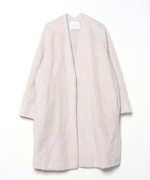 新品タグ付き　アダムエロペ　ノーカラーコート ADAM ET ROPE'（アダムエロペ） ノーカラーコート F ピンク レディース