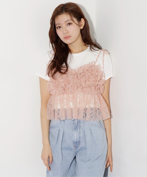 JILLSTUART - ジルスチュアート　ヨガ キャミ　フリル　ルルレモン　emmi  アムニー ジルバイジルスチュアート JILL by JILLSTUART ドレープキャミ