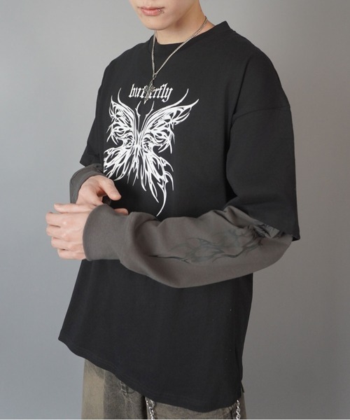 Poltergeist SPINNS ロングTシャツ ブラック 大注目のメンズアイドルグループ「Poltergeist」との