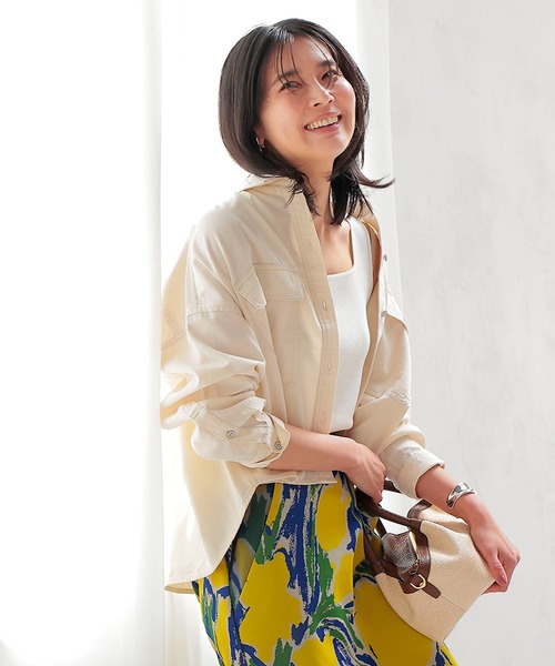 Jines（ジネス） ブラウス シャツ 6ozデニムライトデニムシャツ