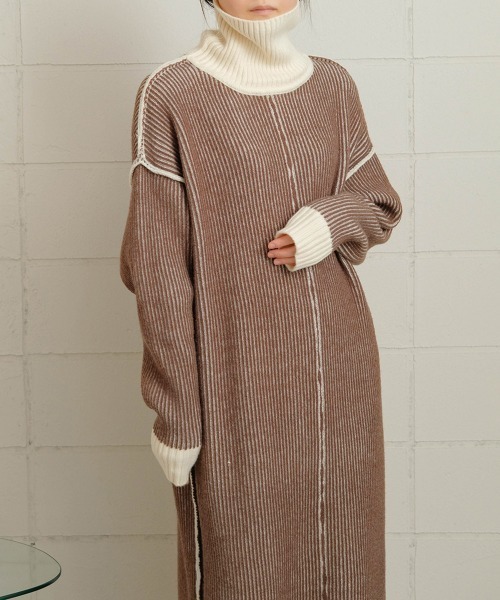 「Bab」 ニットワンピース FREE ブラック レディース_画像4