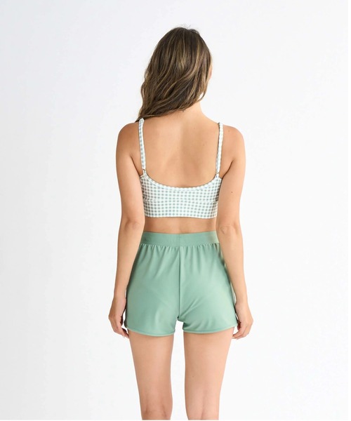 水着 PICNIC GINGHAM /ロキシー長袖ラッシュガード・サーフTシャツ・ウエストゴムボードショーツ・ブラトップ4点セット(水着) レディース_18
