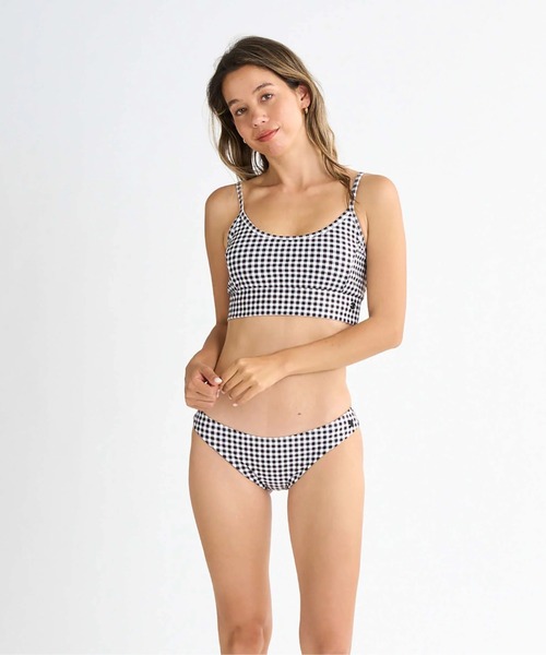 水着 PICNIC GINGHAM /ロキシー長袖ラッシュガード・サーフTシャツ・ウエストゴムボードショーツ・ブラトップ4点セット(水着) レディース_13