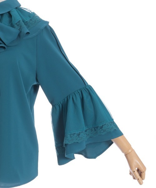 axes femme POETIQUE 姫袖ブラウス タグ リボン付き 姫袖風リボン付フリルブラウス | 衣料 | axes femme online shop