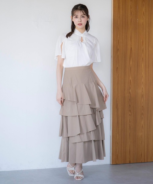 【お値下げ中 未使用】Noela ノエラ フリルスカート ベルト付き Noela スカート ティアードフリルスカート : ZOZOTOWN Yahoo!店