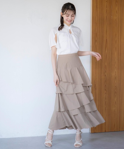 【お値下げ中 未使用】Noela ノエラ フリルスカート ベルト付き ノエラ NOELA チュールフリルスカート （ピンク