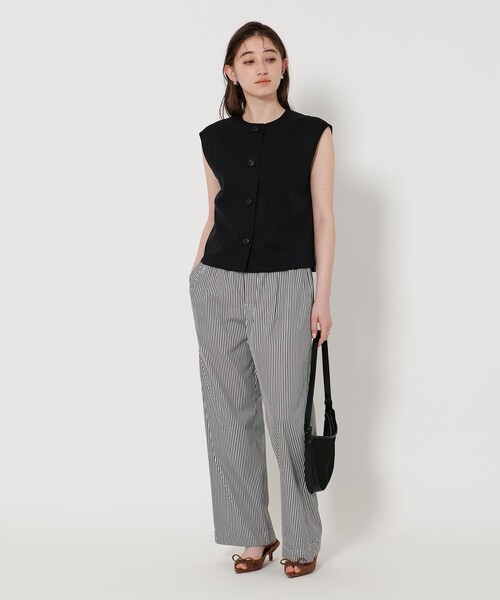 【極美品】UNITED ARROWS 完売 ストライプ タックイージーパンツ UNITED ARROWS パンツ ストライプ タック イージーパンツ