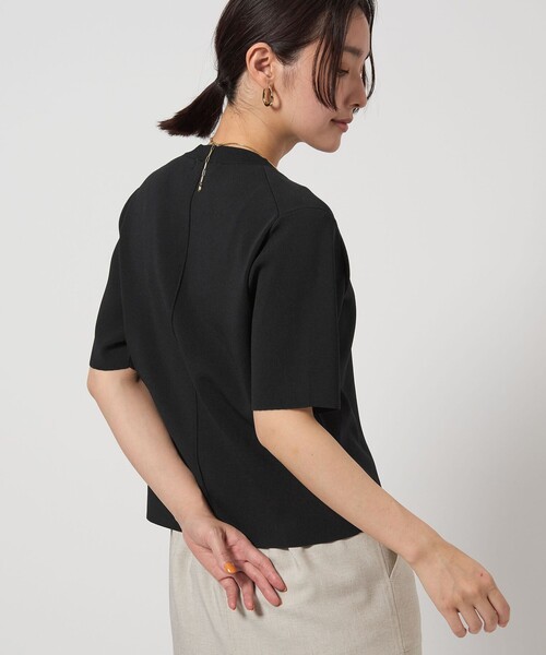 ニット セーター 「WEB限定」「at ease」 サマー ニット TEE -ウォッシャブル・接触冷感・UVカット- レディース