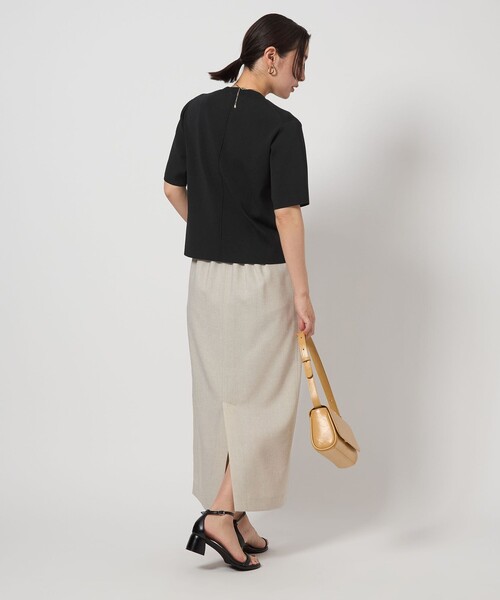 ニット セーター 「WEB限定」「at ease」 サマー ニット TEE -ウォッシャブル・接触冷感・UVカット- レディース