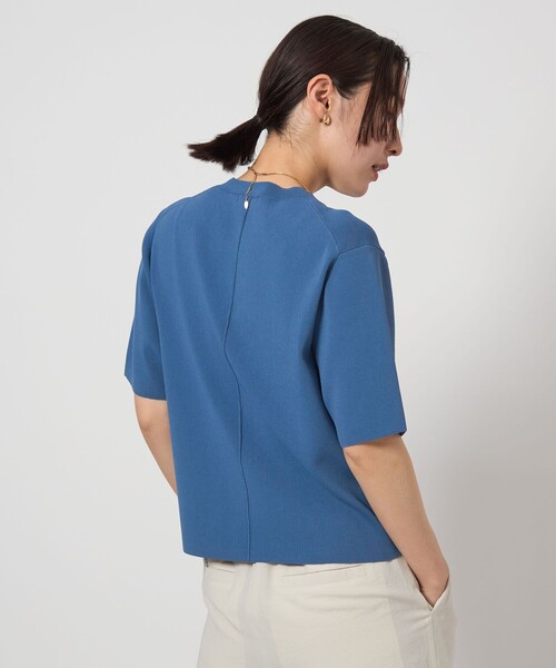 ニット セーター 「WEB限定」「at ease」 サマー ニット TEE -ウォッシャブル・接触冷感・UVカット- レディース