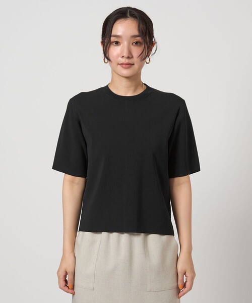 ニット セーター 「WEB限定」「at ease」 サマー ニット TEE -ウォッシャブル・接触冷感・UVカット- レディース