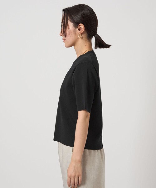 ニット セーター 「WEB限定」「at ease」 サマー ニット TEE -ウォッシャブル・接触冷感・UVカット- レディース