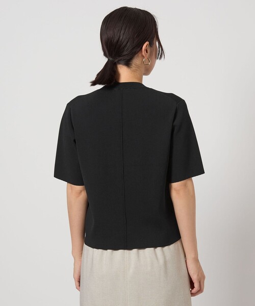 ニット セーター 「WEB限定」「at ease」 サマー ニット TEE -ウォッシャブル・接触冷感・UVカット- レディース