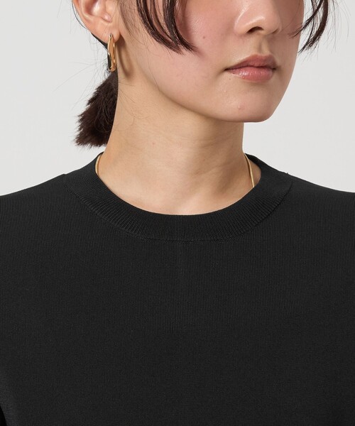 ニット セーター 「WEB限定」「at ease」 サマー ニット TEE -ウォッシャブル・接触冷感・UVカット- レディース