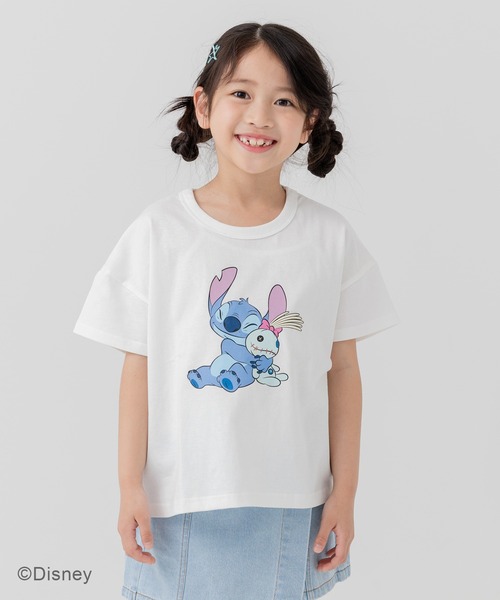 【Disney】実写版 リロ&スティッチ Cute Trouble 半袖Tシャツ Disney tシャツ 「リロ&スティッチ」半袖Tシャツ キッズ 子供服
