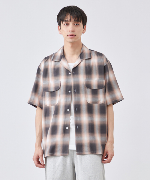 Japanese minor brand レーヨン オンブレチェック シャツ 6724121222-010_SUB.jpg?v=