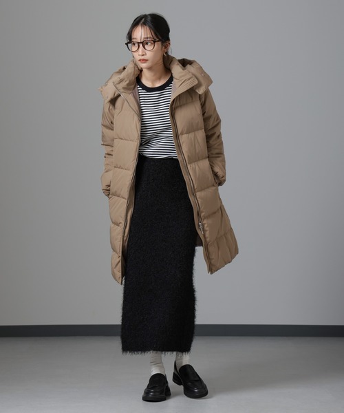 NANO universe（ナノ・ユニバース） ダウンコート FREE ブラウン