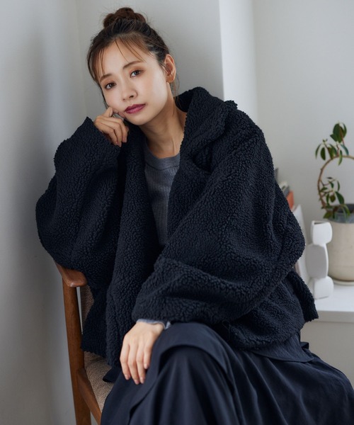 「mysty woman」 ピーコート FREE ベージュ レディース_画像2