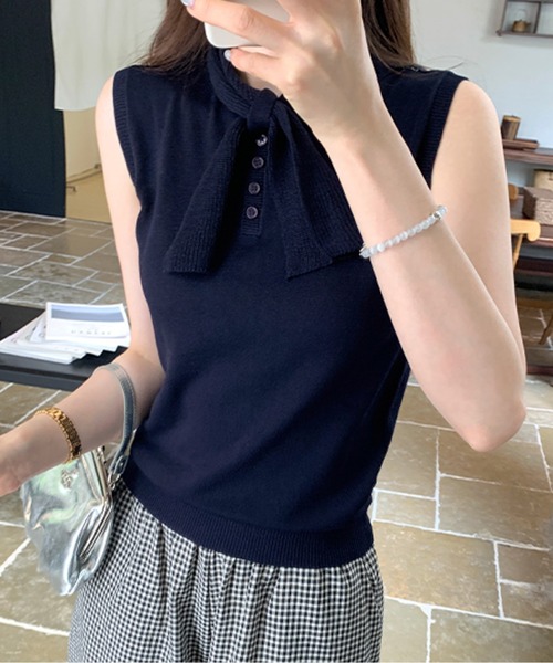ノースリーブボウタイトップス レディース ノースリーブボウタイトップス レディース : ZOZOTOWN Yahoo!店