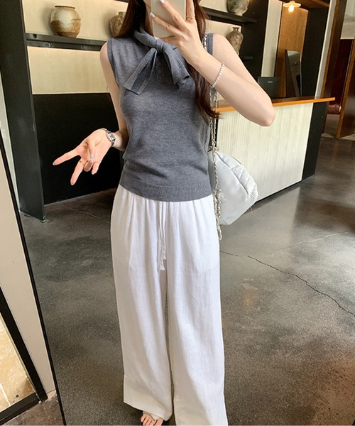 ノースリーブボウタイトップス レディース ノースリーブボウタイトップス レディース : ZOZOTOWN Yahoo!店