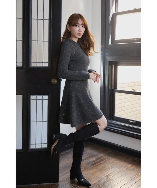 【新品未使用タグ付き】herlipto ニットワンピース Her lip to ニットワンピース S グリーン レディース : ZOZOTOWN Yahoo