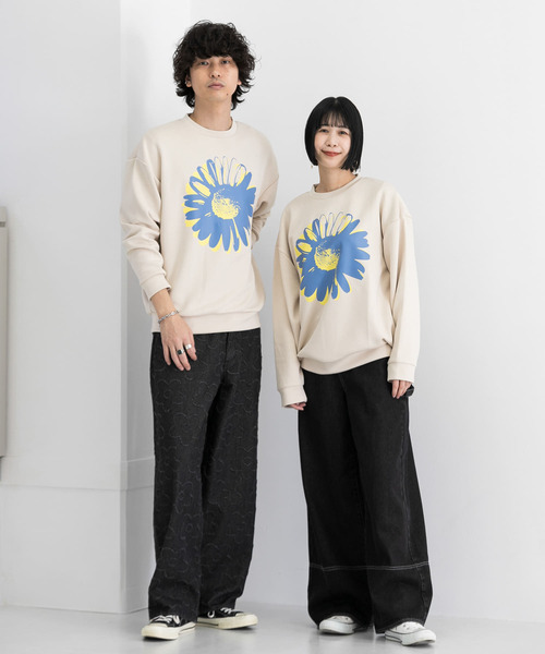 「SENSE OF PLACE by URBAN RESEARCH」 長袖Tシャツ MEDIUM ライトベージュ メンズ