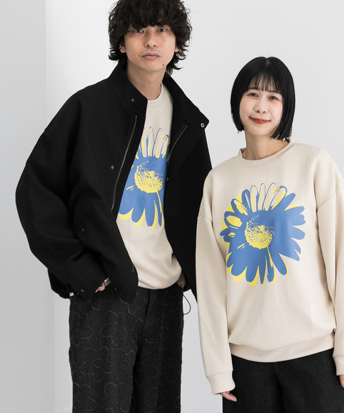 「SENSE OF PLACE by URBAN RESEARCH」 長袖Tシャツ MEDIUM ライトベージュ メンズ