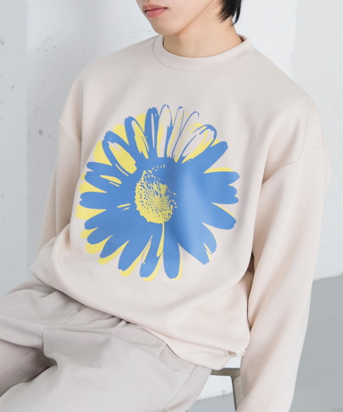 「SENSE OF PLACE by URBAN RESEARCH」 長袖Tシャツ MEDIUM ライトベージュ メンズ