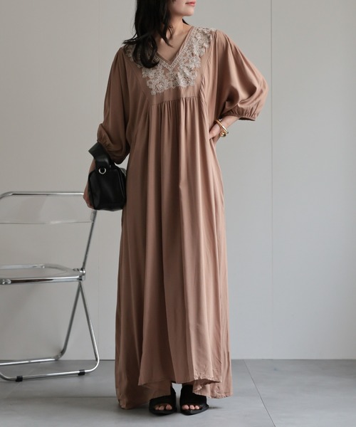 ap retro ワンピース 刺繍フレアワンピース「動画あり」 : ZOZOTOWN