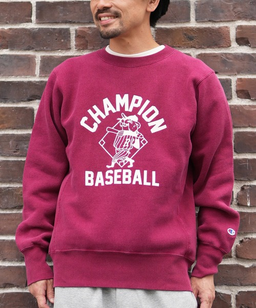 Champion (チャンピオン) ③ スウェット レディース レッド S Champion（チャンピオン） トレーナー スウェット RW CREW NECK