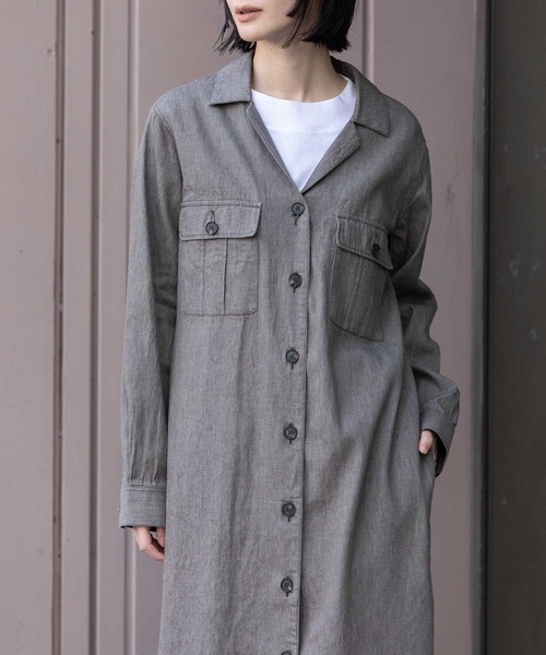 Munich（ミューニック） シャツワンピース 6ozスラブデニムシャツ 