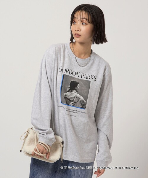 tシャツ 「別注」「GOOD ROCK SPEED」LIFE PC ロングスリーブ Tシャツ ミディアムグレー レディース