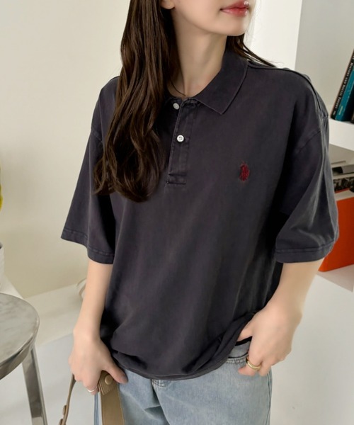 [U.S. POLO ASSN.] рубашка-поло с коротким рукавом Ms микро женский 