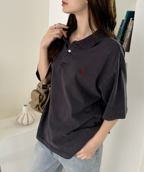 [U.S. POLO ASSN.] рубашка-поло с коротким рукавом Ms микро женский 