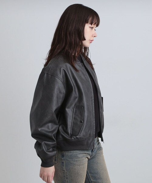 【極美品】TAKEO KIKUCHI　タケオキクチ　異素材　MA-1　ブルゾン tk.TAKEO KIKUCHI ブルゾン アウター MA−1ブルゾン メンズ